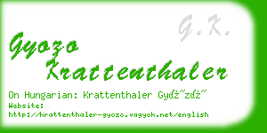 gyozo krattenthaler business card